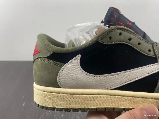 One Kick SCOTT OLIVE' TRAVIS JORDAN AIR LOW DM7866-002 OG SP 1 X 'BLACK 0615